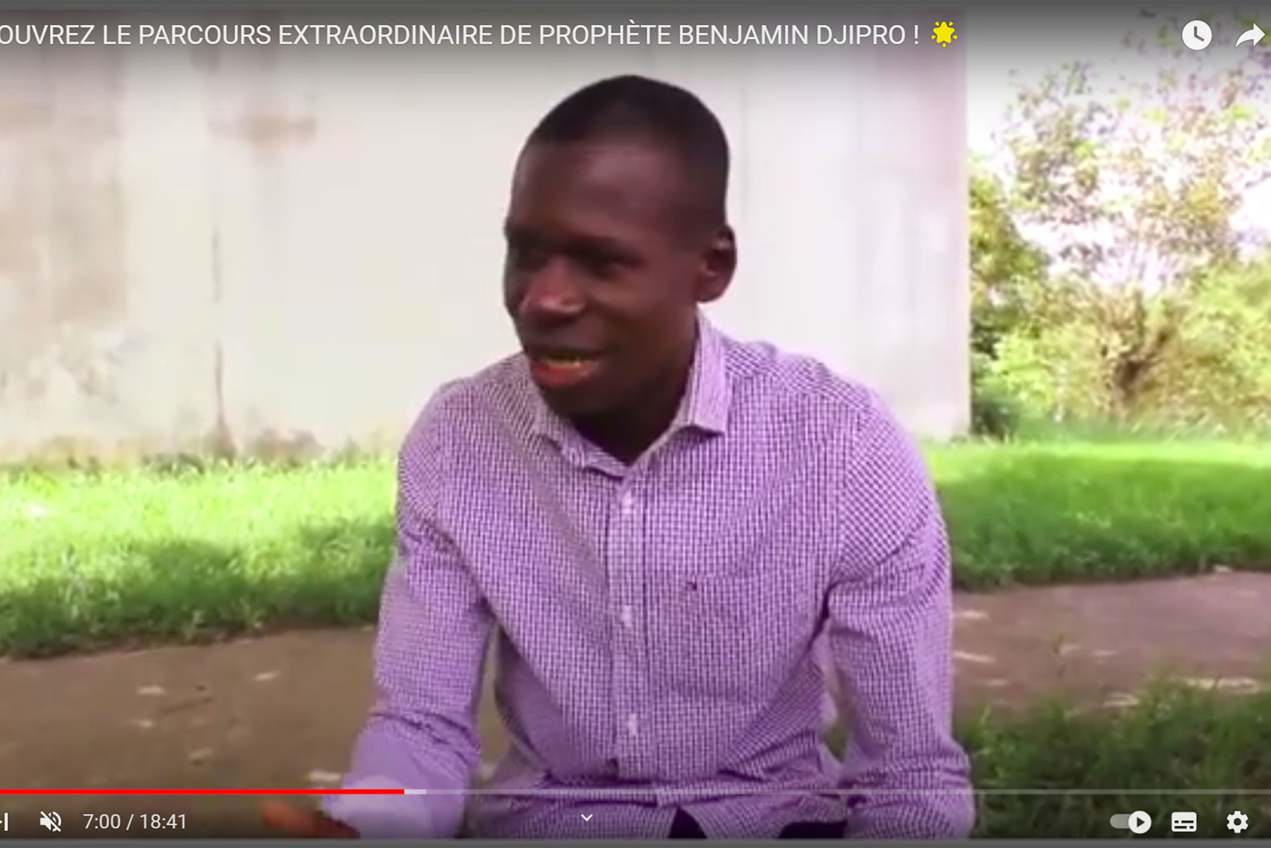 Prophète DJIPRO BENJAMIN / La vie d’un Ministère